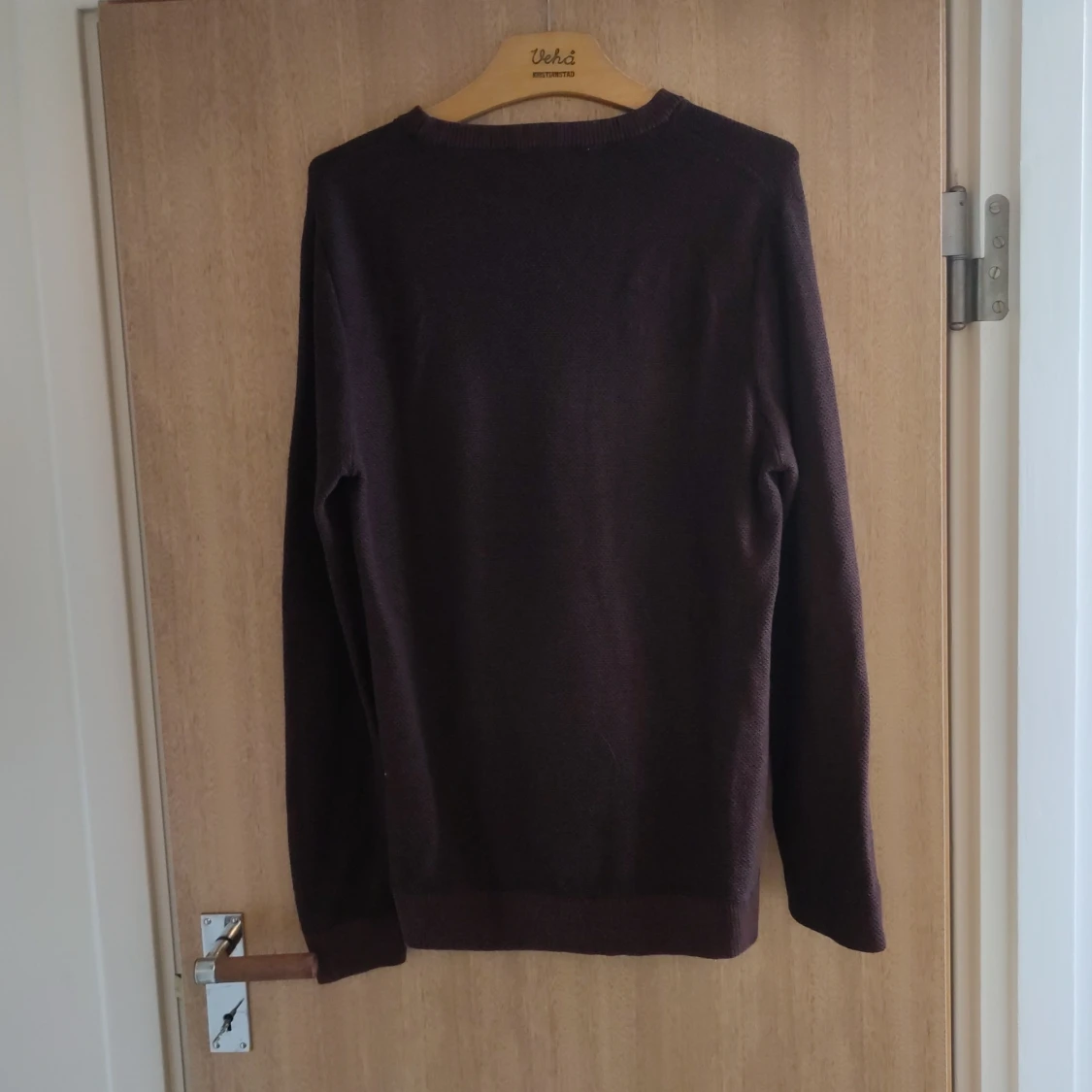 Brun/röd stickad sweater M - 91