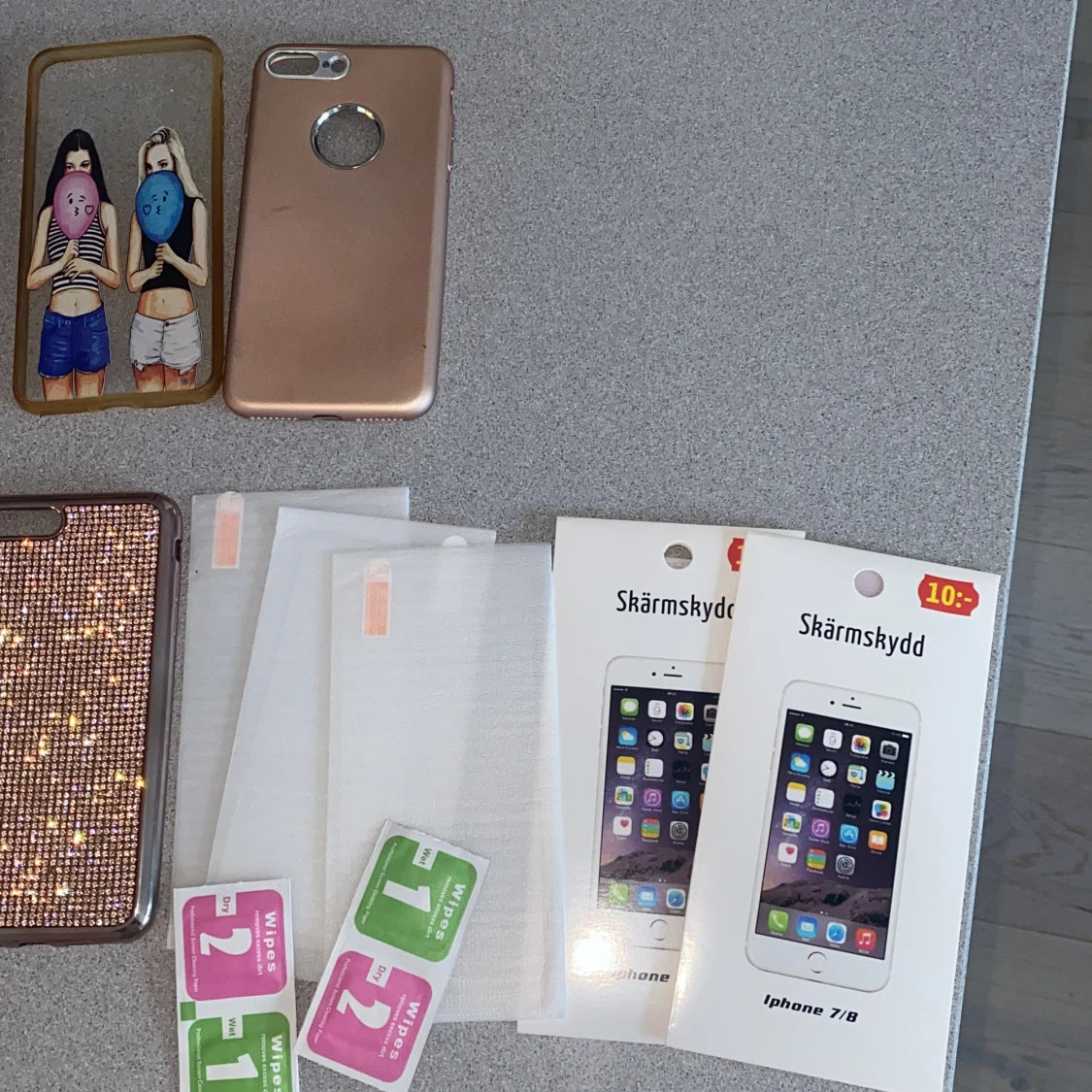 Mobilskal+skärmskydd iphone 7plus - 90