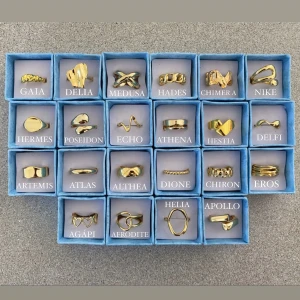 Ringar i rostfritt stål  - Justerbara ringar! 79kr/st, gratis frakt vid köp av 3st eller fler. Ringbox och putsduk medkommer i paketet. Frakten ligger på 15kr, alternativt 55kr spårbar❤️@olympia.rings på instagram!