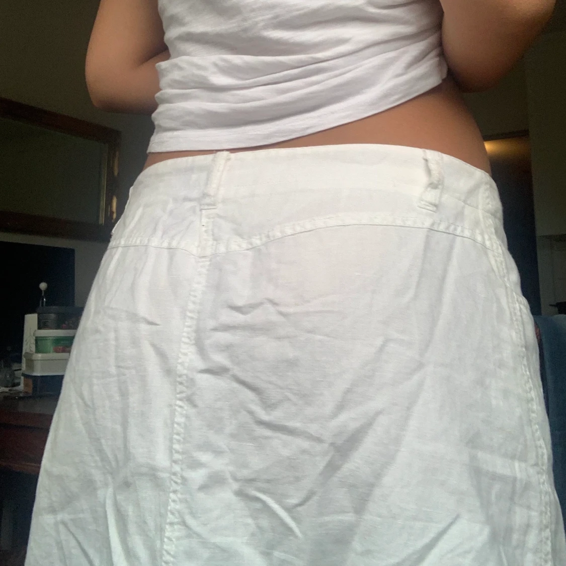 Vit lågmidjad kjol - 90