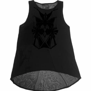 Genomskinligt Linne med Tryck - .