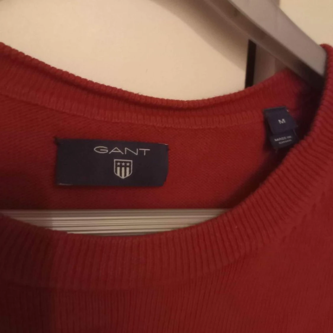 Fin röd Gant tröja STL M  - 90