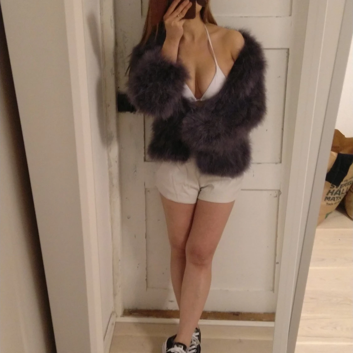 Godsig och festlig pälsjacka. 34 - 90