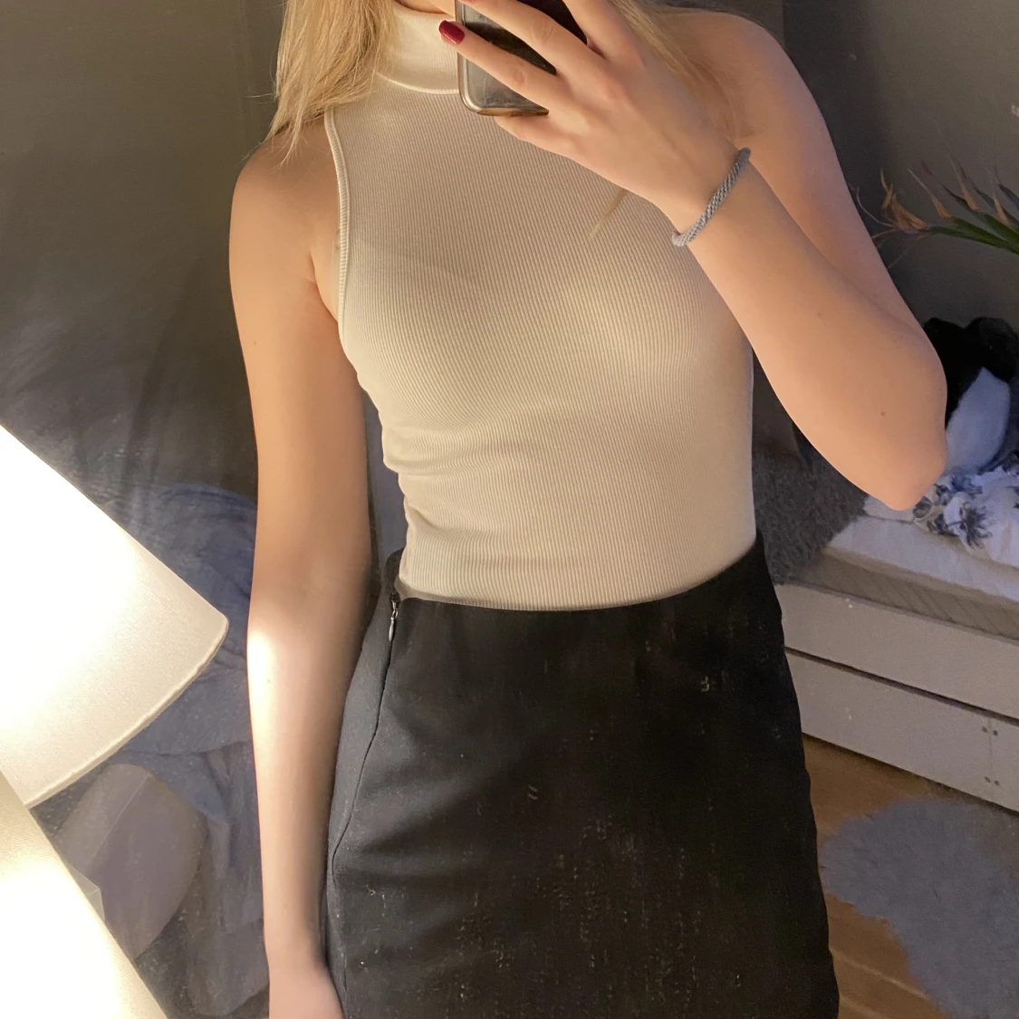 Vit topp med krage - 91