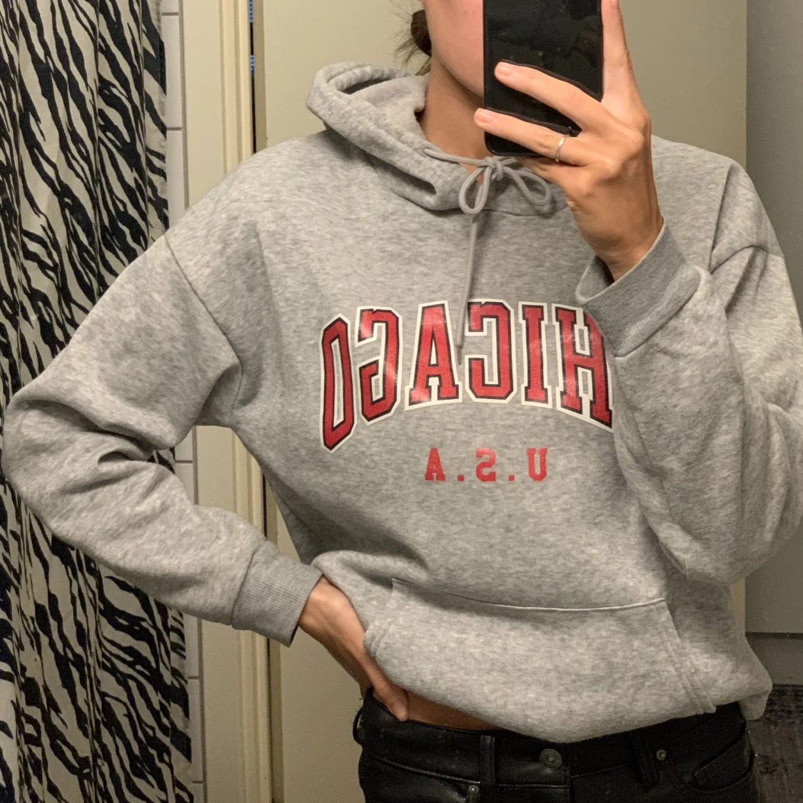 Hoodie med tryck - 91