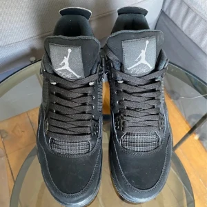 Jordan 4 Black Cat  - Säljer mina skor som inte används då dom är för små för mig, dom är använda i gott skick inte använt dom så mycket! Storlek: 41 Priset kan diskuteras vid snabb affär!