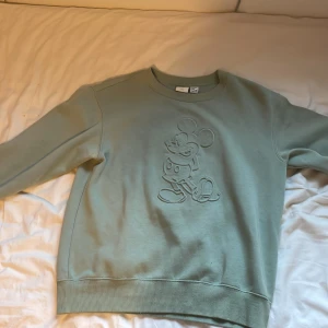 Mickey mouse tröja - Jättesöt ljusgrön tröja med mickey mouse tryck, från H&M i storlek Xs. Lite använd men fint skick. Skriv privat för fler bilder eller frågor 💚