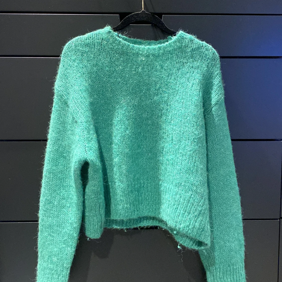 Grön stickad tröja