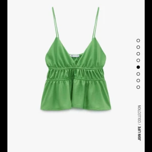 Grönt Linne zara - Säljer nu denna topp som är slutsåld, säljes pga att den inte kommer till användning🙌🏻