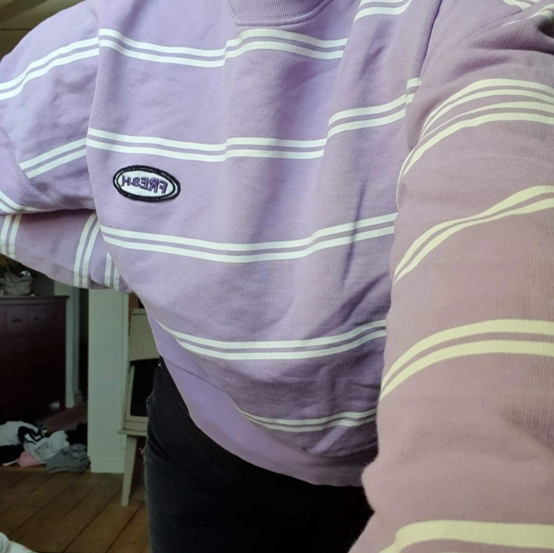 Randig sweatshirt  - 90