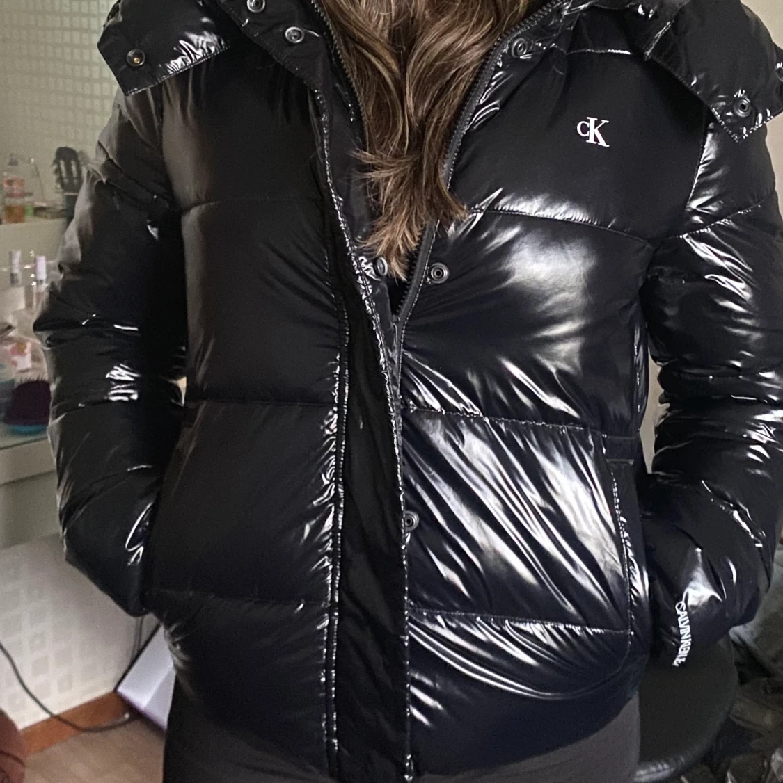 Calvin Klein high shine puffer jacka