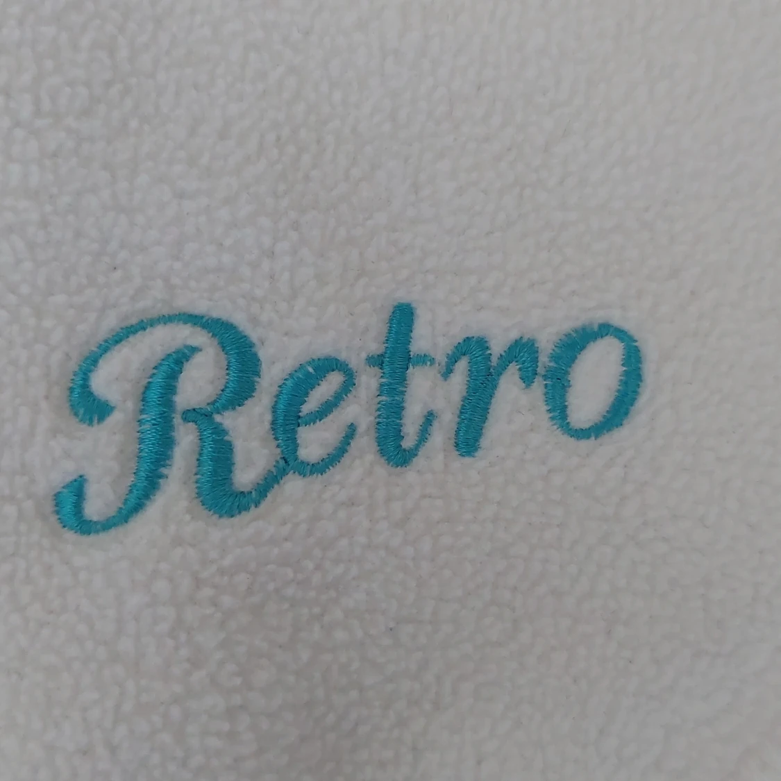 Vit retro tröja med dragkedja - 91