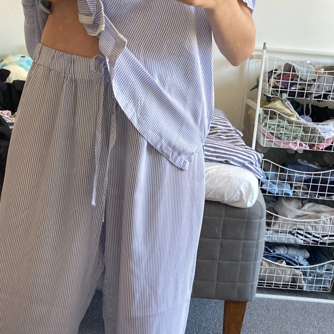 Randigt pyamas set  - 91