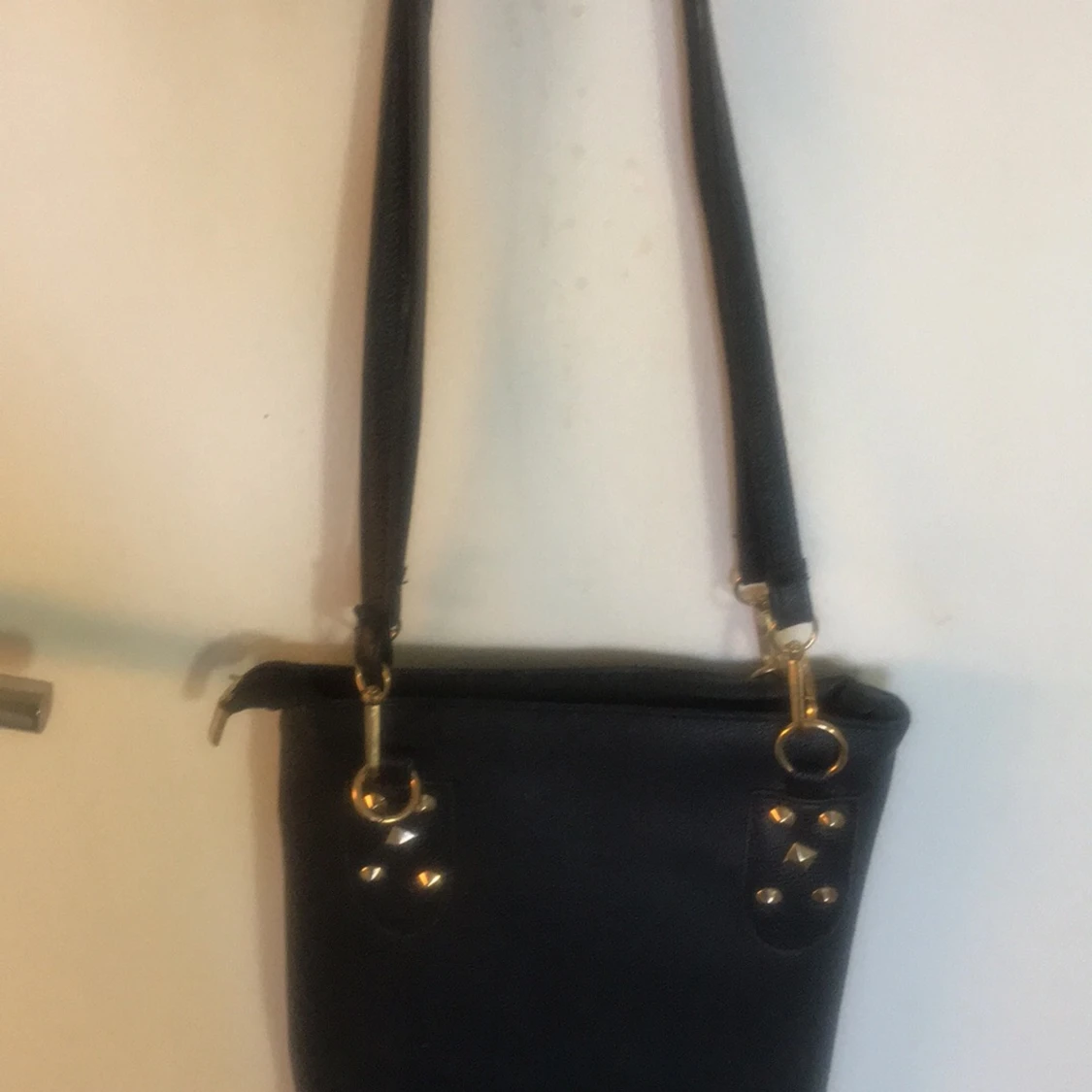 Punk rock skull handväska äkta  - 90