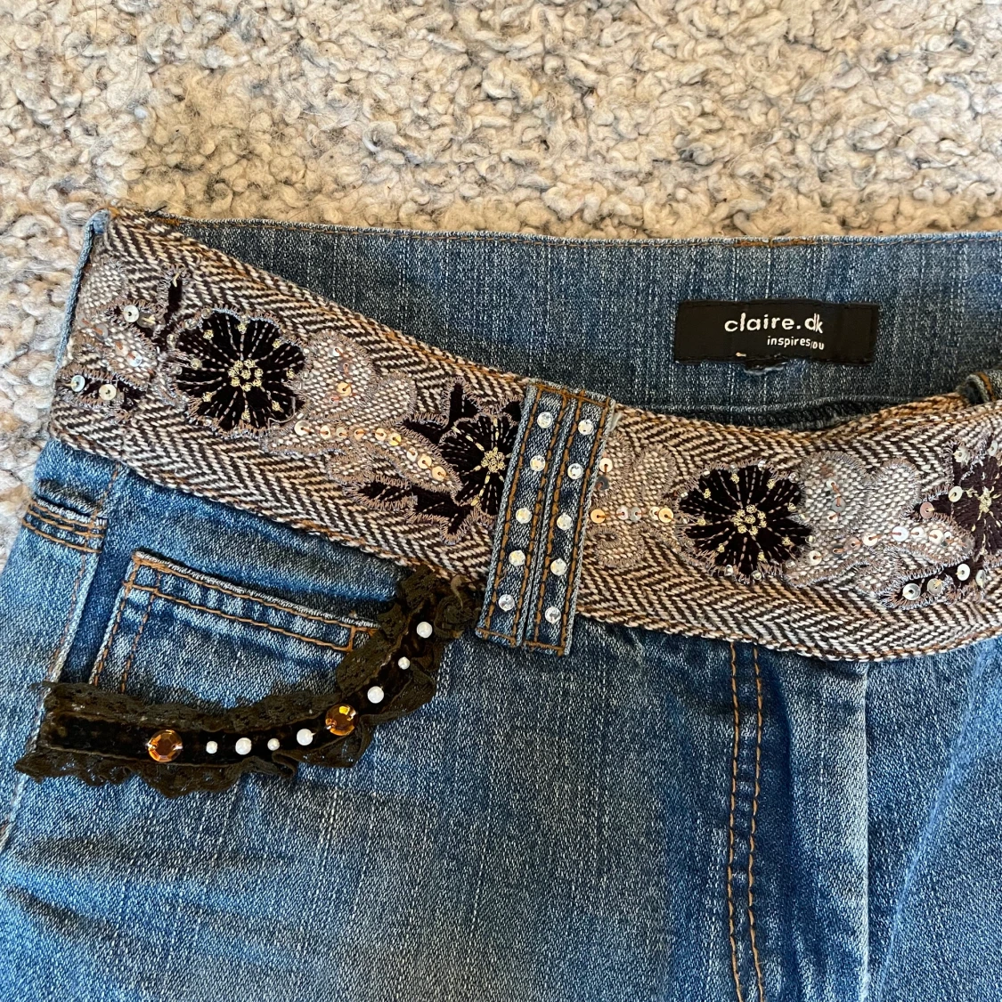 lågmidjade jeans - 90