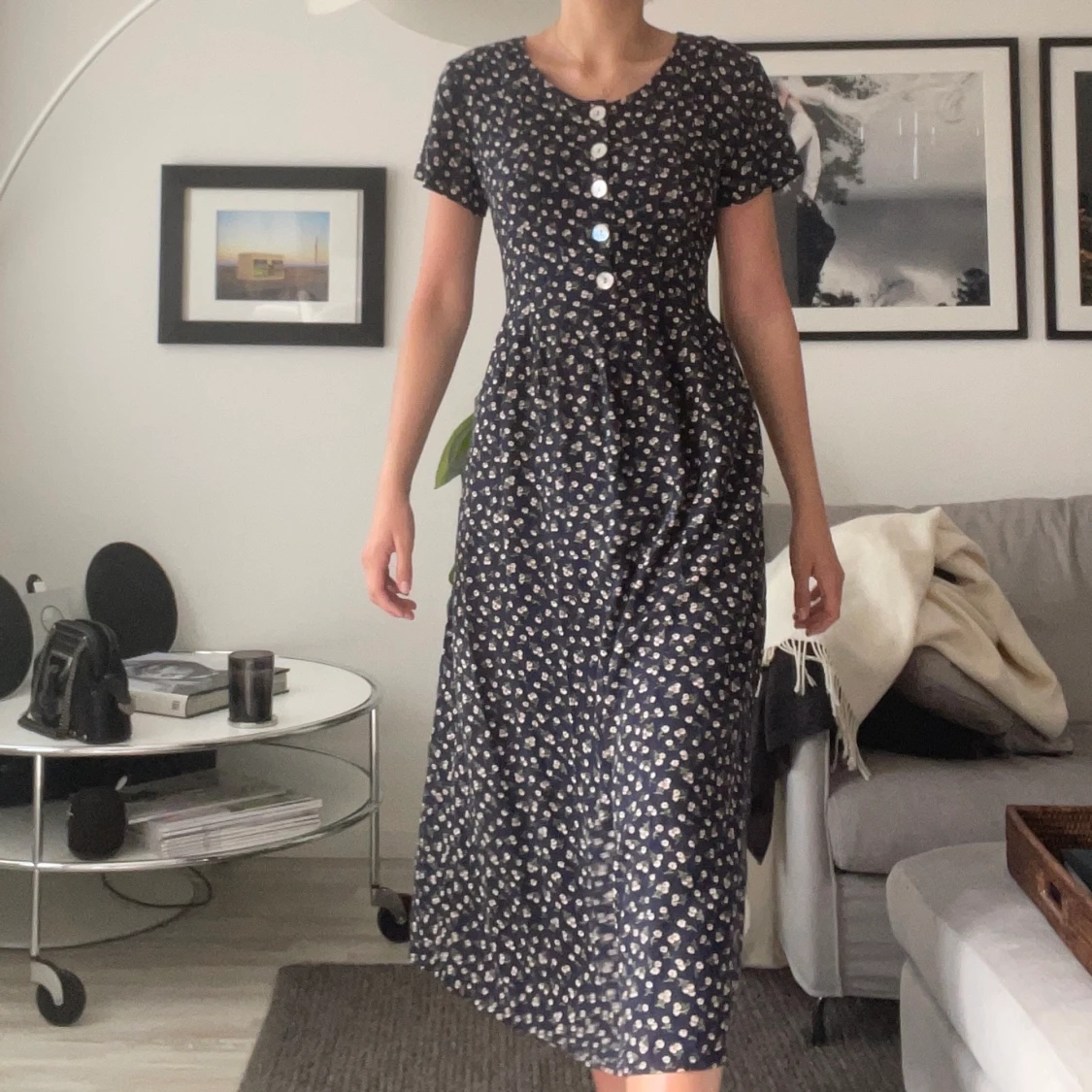 Blommig klänning - 91