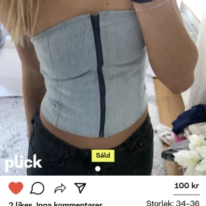 Korsett - Så snygg jeans korsett topp. Köpte nyligen denna här på plick men den va inre min stil❤️