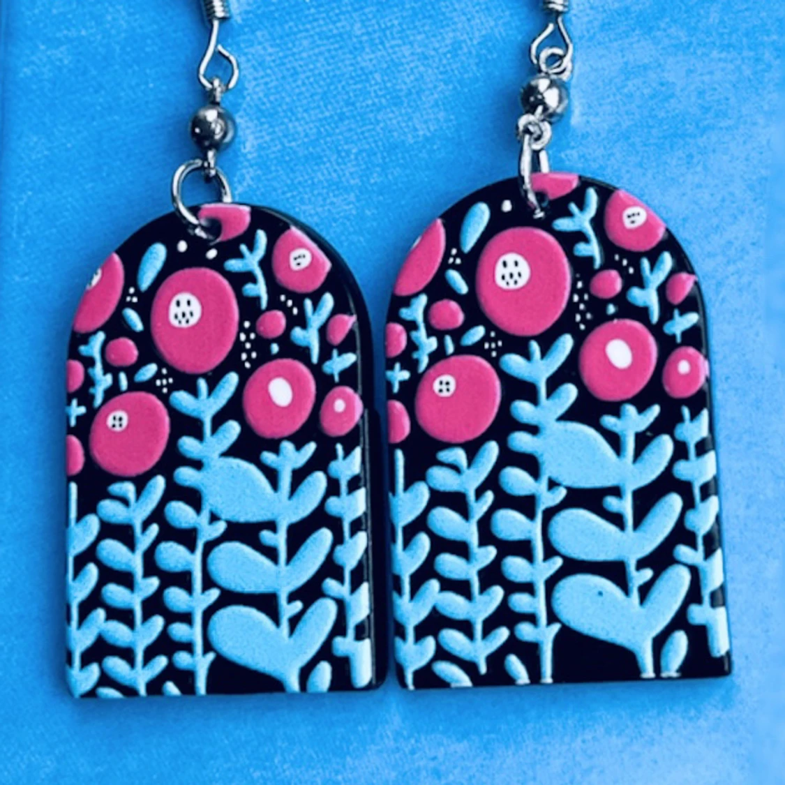 Blommiga örhängen 💙 - 90