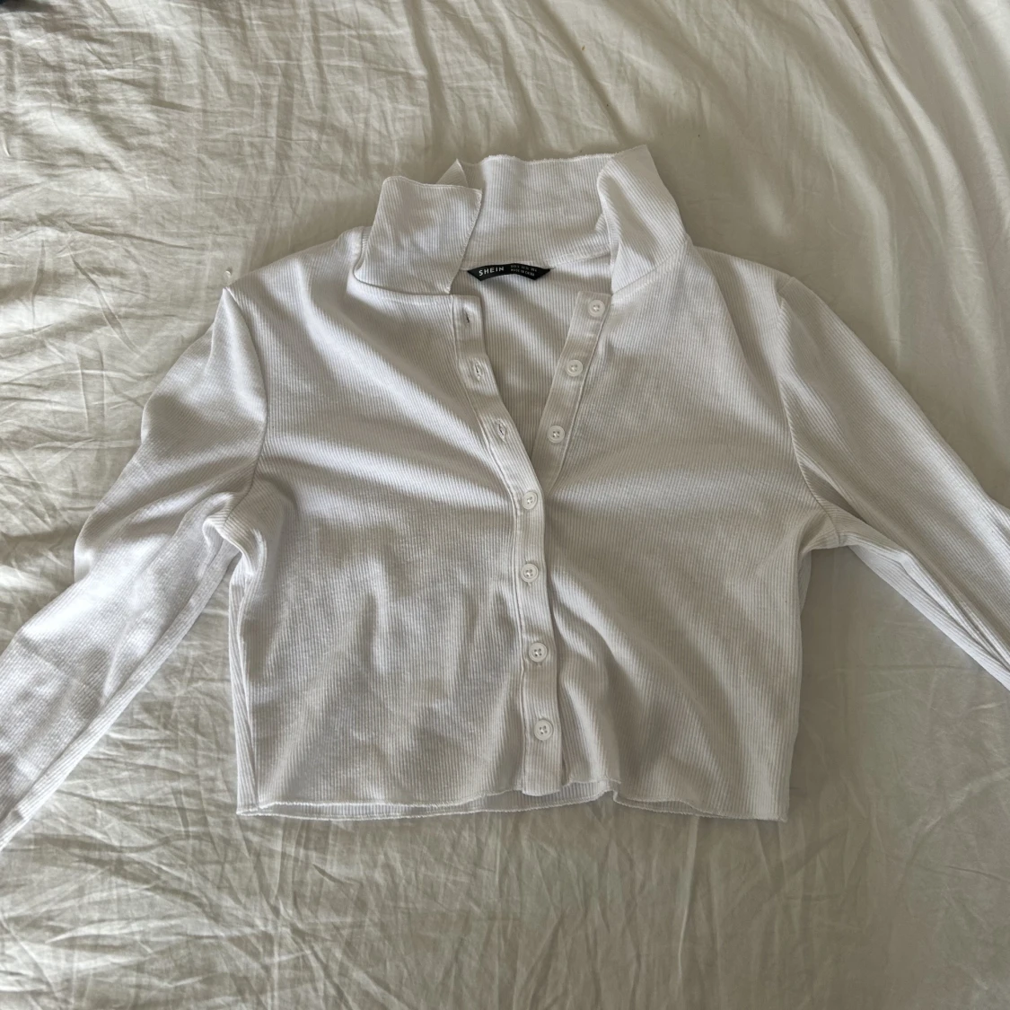 Vit långärmad tröja - 90