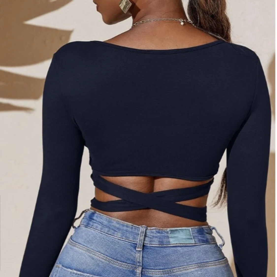 Criss Kors Knut marinblå topp - 90