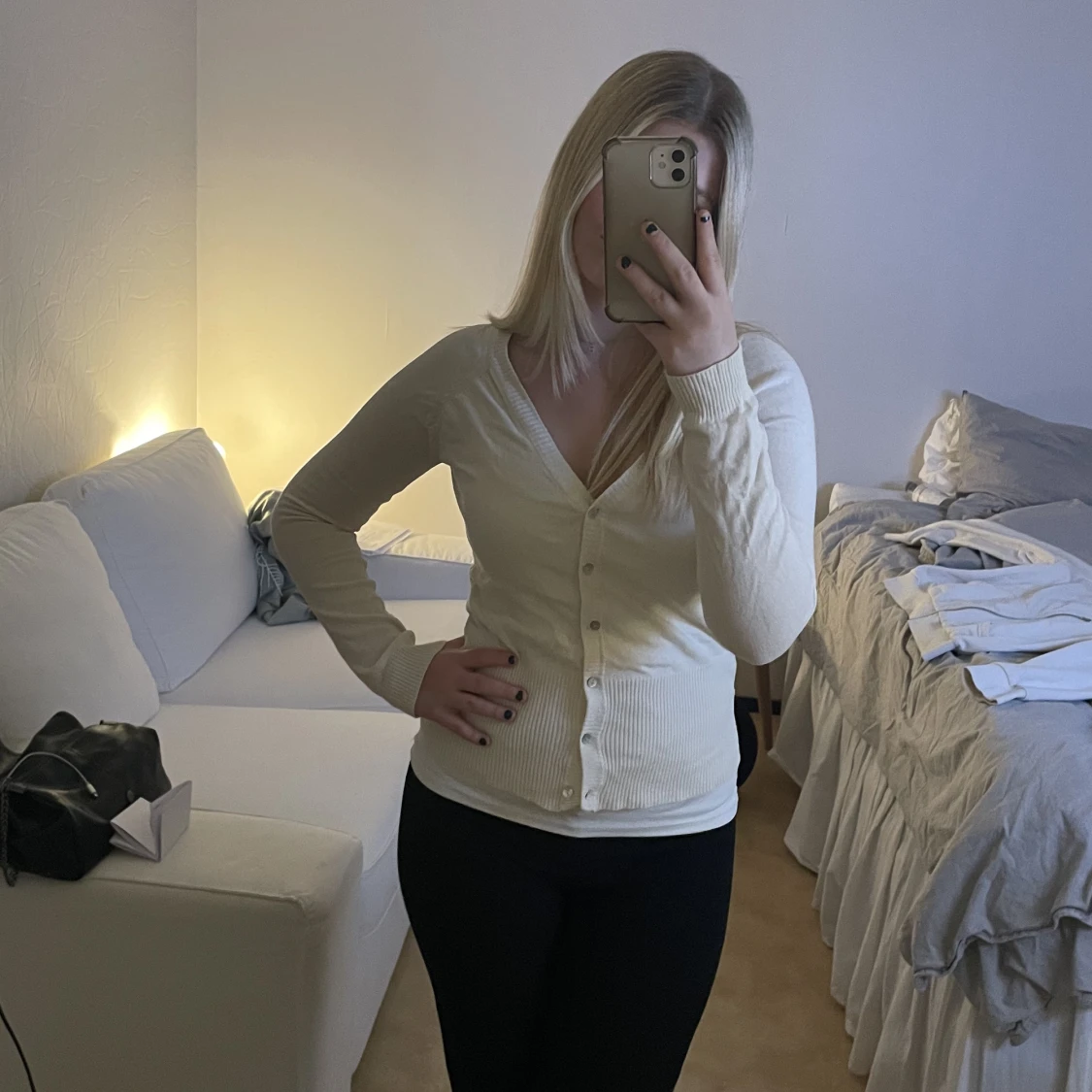 Vit kofta/tröja - 91