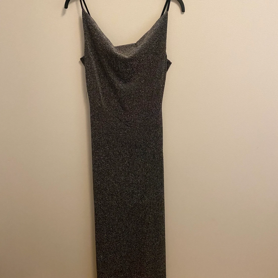 Silverglittrig maxiklänning - 90