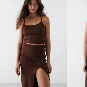 Bianca X Gina Tricot topp Nevada - Singlet topp i chokladbrun. Prislapp kvar, aldrig använd.