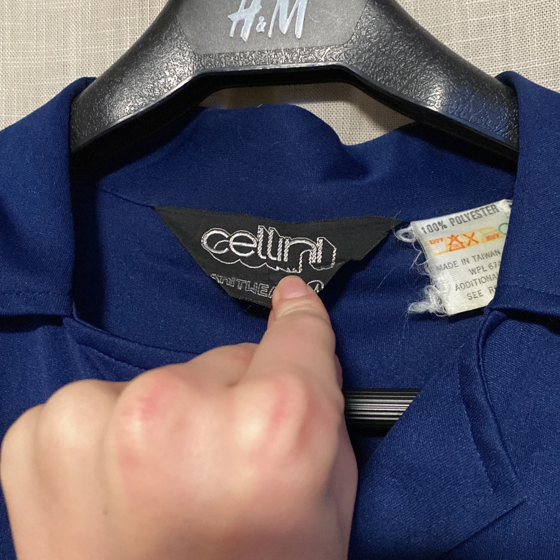 Blå kortärmad skjorta  - 91