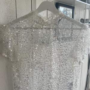 En genomskinlig, glittrig tröja från Zara, aldrig använd!