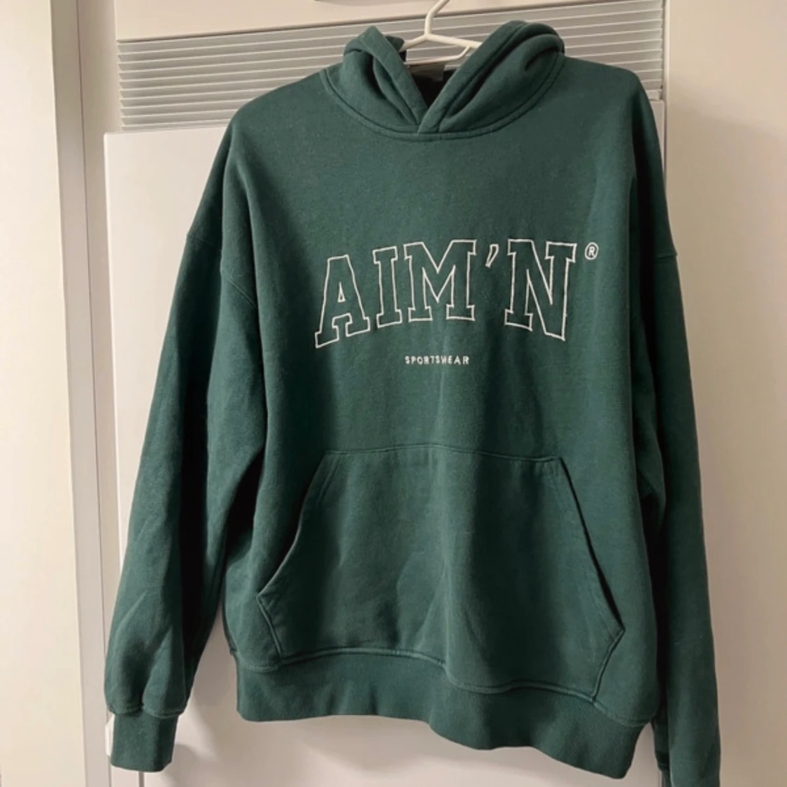 AIM’N Hoodie grön. (Pine green college sweat hood) (slutsåld)