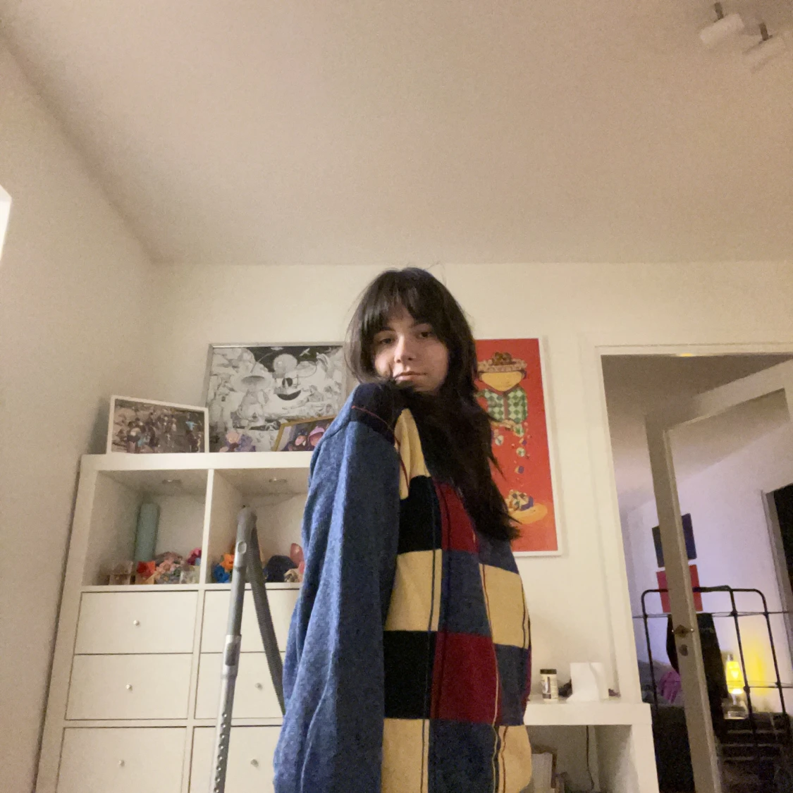 Härlig färgglad stickad tröja  - 91