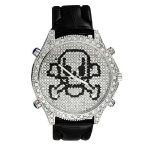 Klocka i Tuff Skull Still - Japanskt urverk,  Dial 50 mm, tjocklek 11 mm Klocka bandbredd 24 mm, längd 20.50 cm 