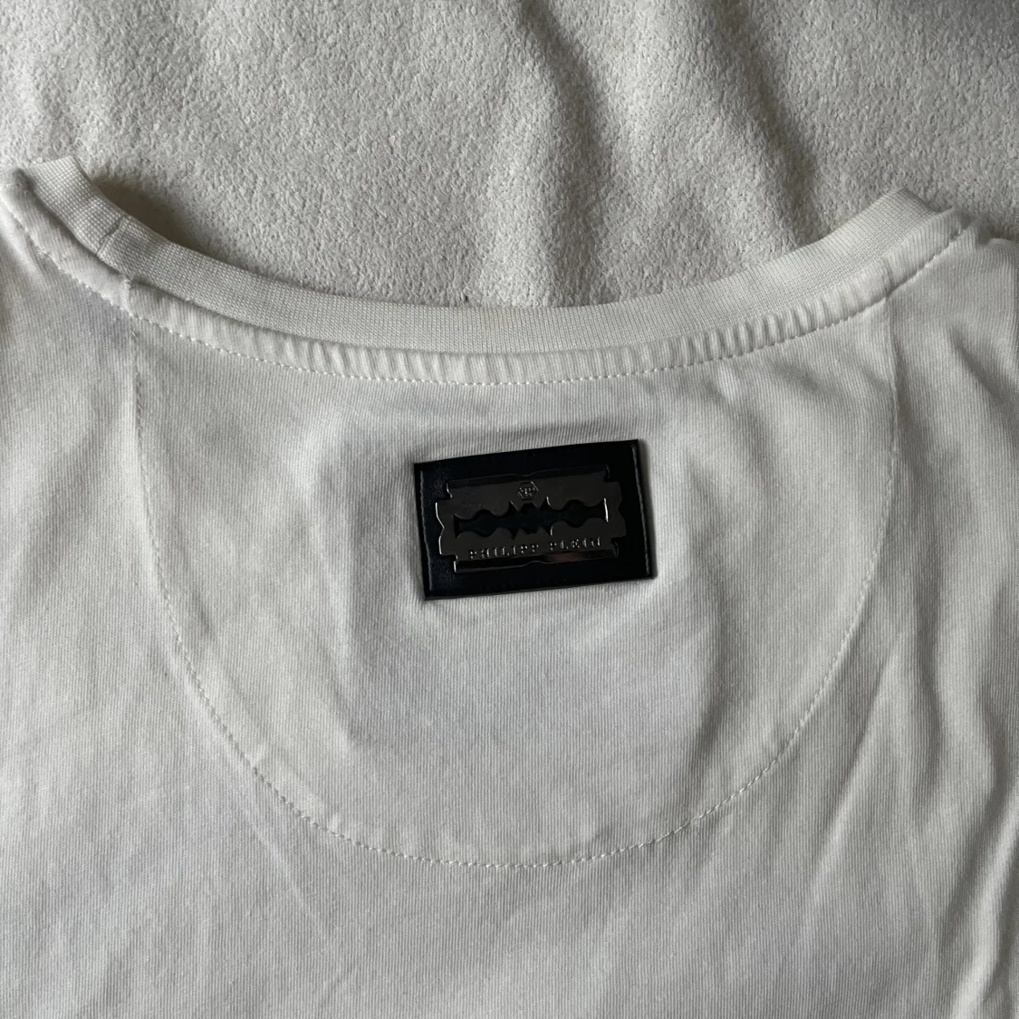 Vit Philipp Plein T-shirt med strass - 91