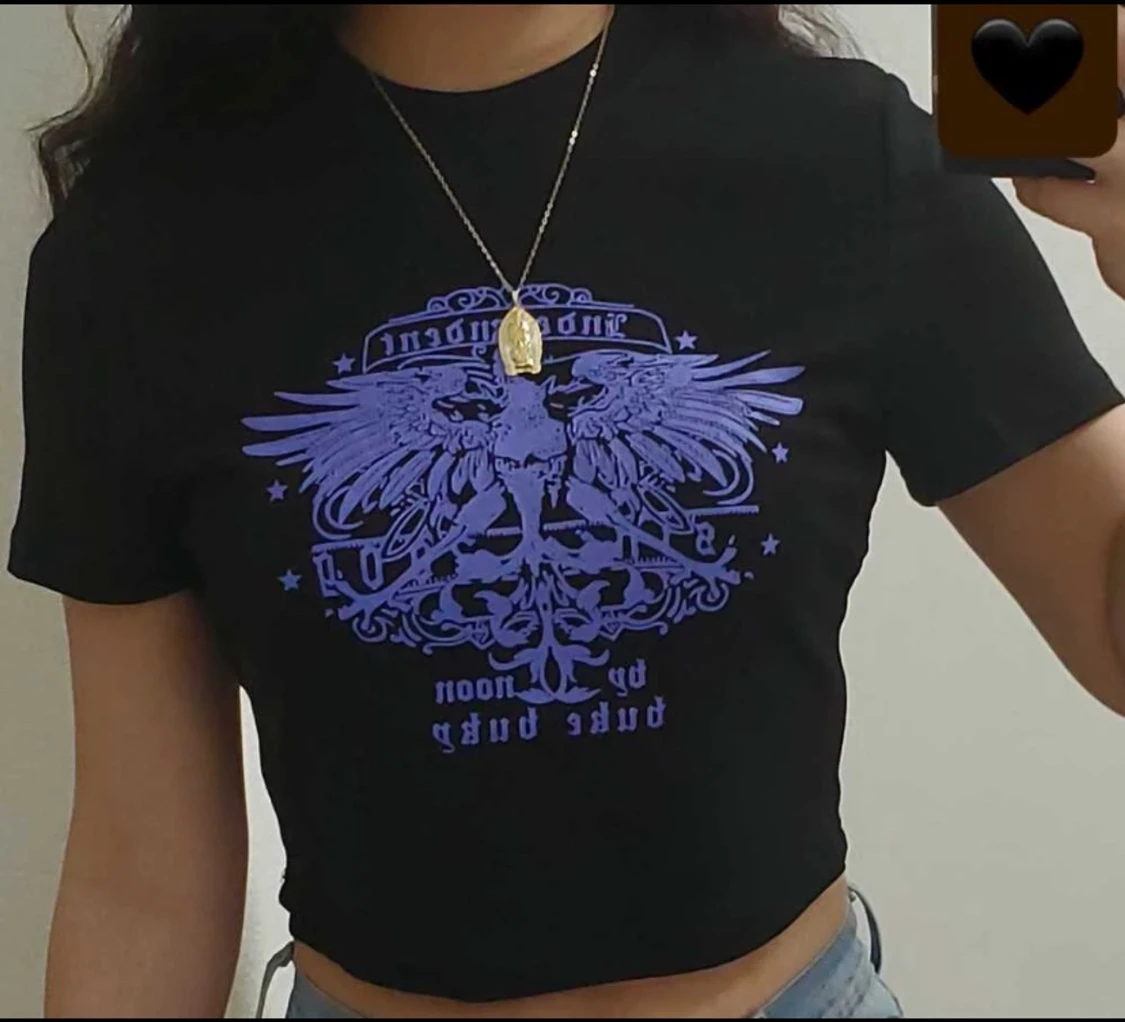 Svart t-shirt med tryck