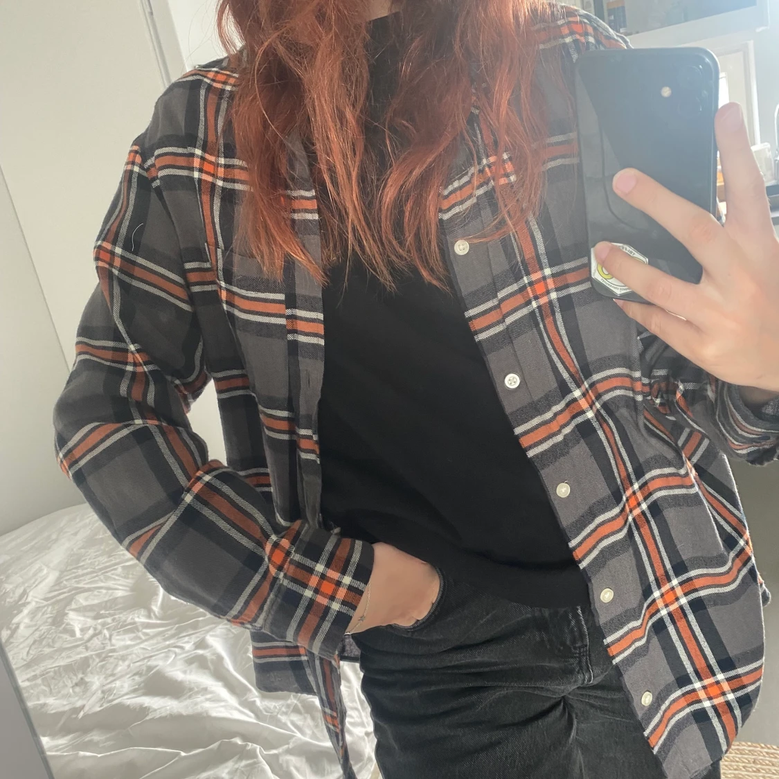 Rutig flanellskjorta <33 