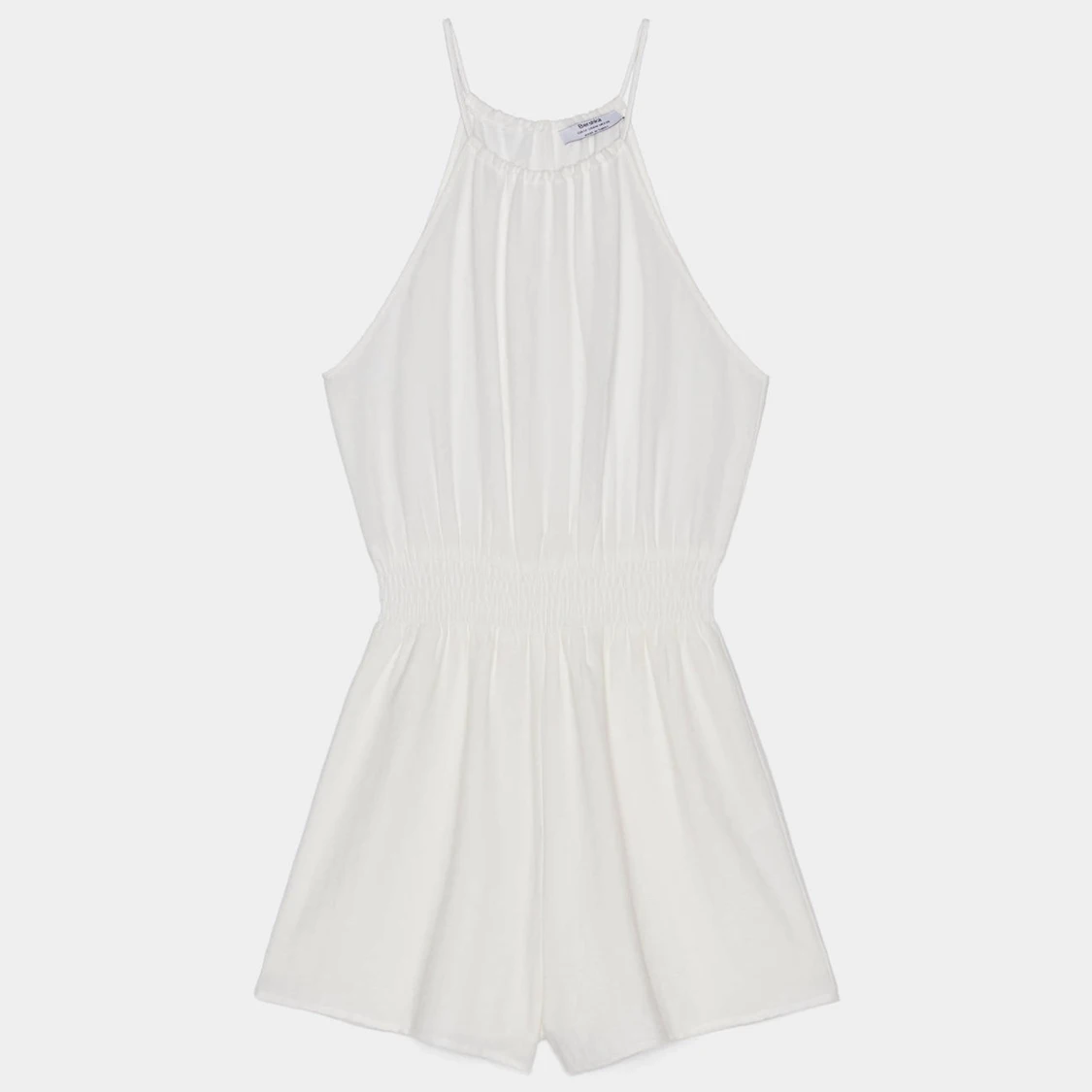 Vit Bershka Playsuit 