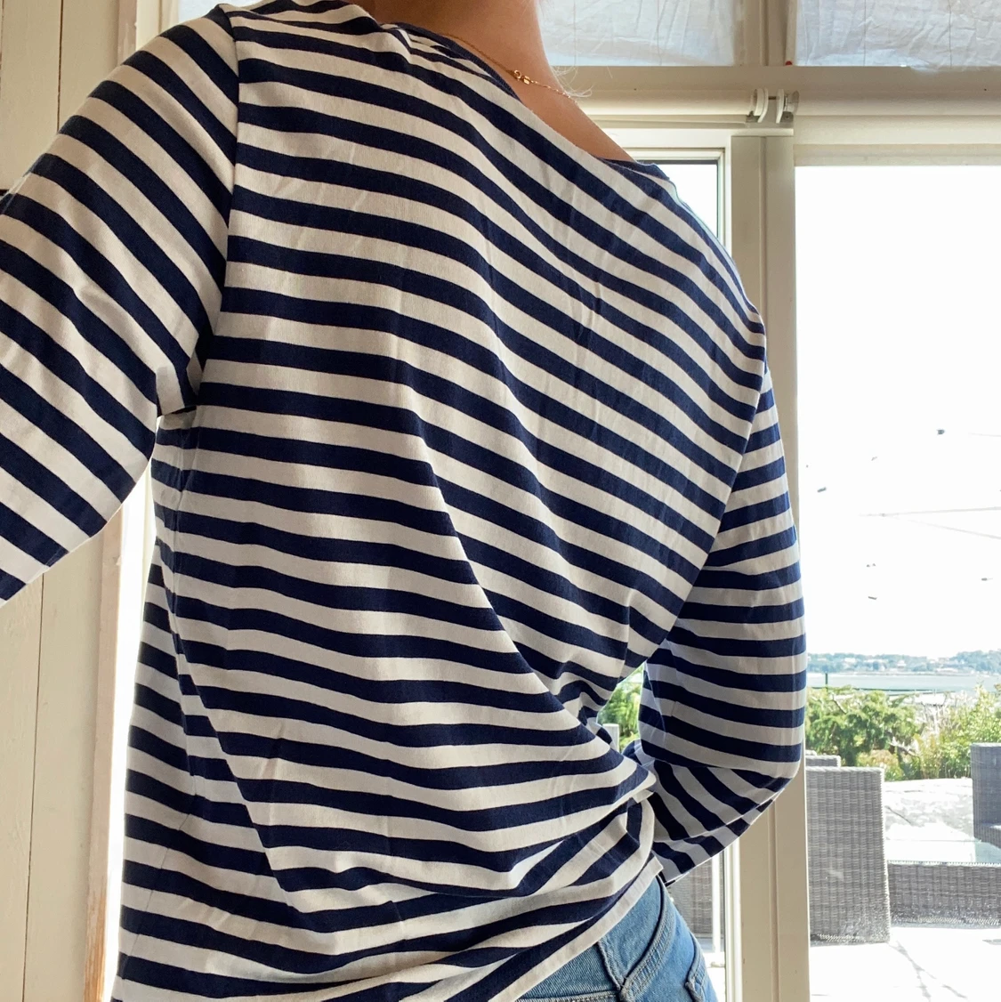 Randig långärmad tröja från Monki i strl S - 91