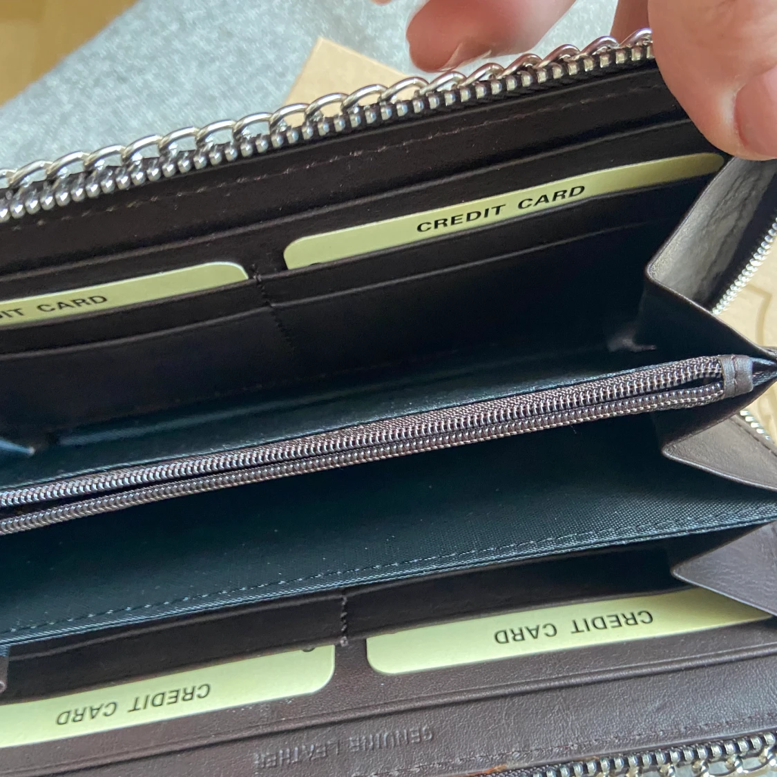 Helt ny skinn plånbok  - 91