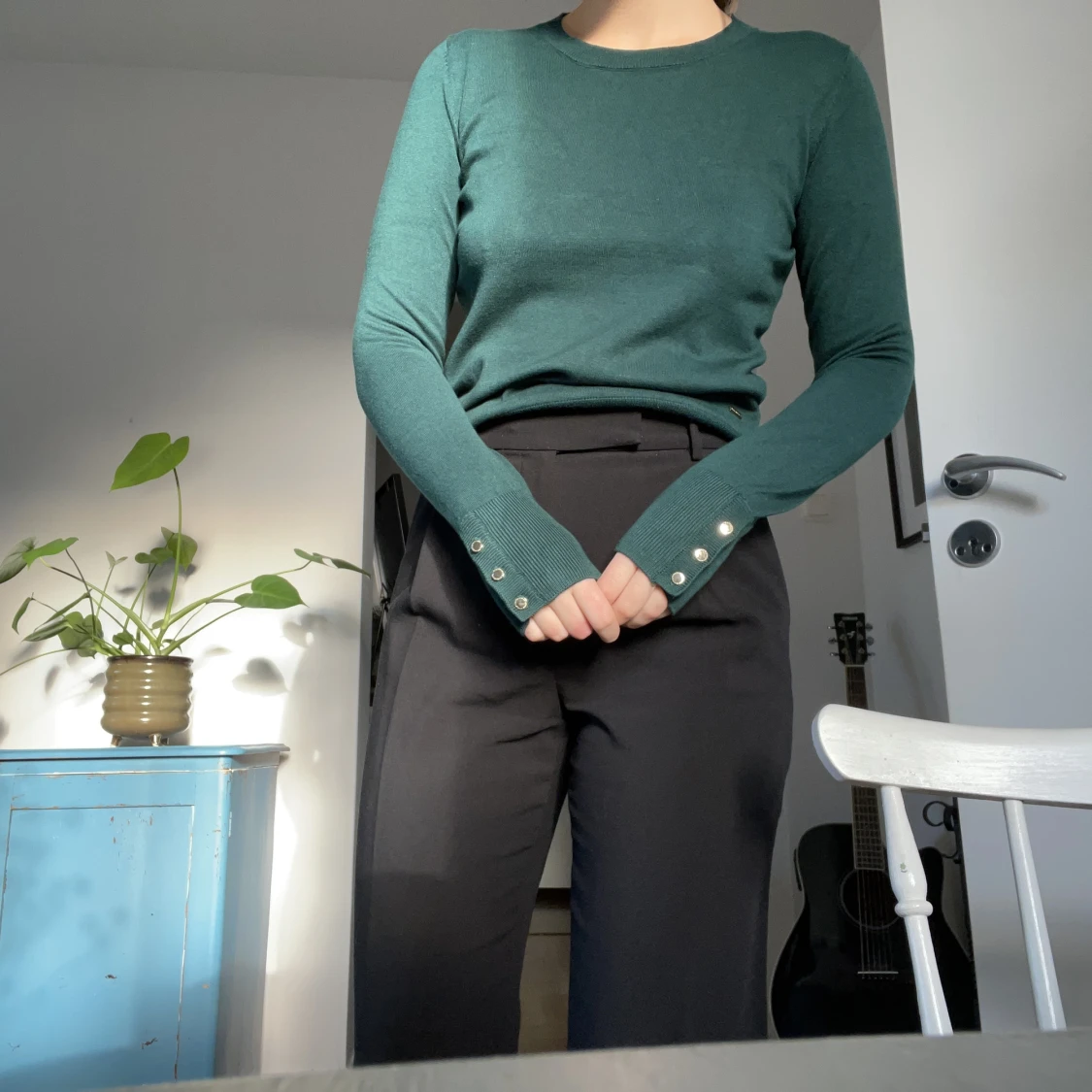 Stilig finstickad tröja