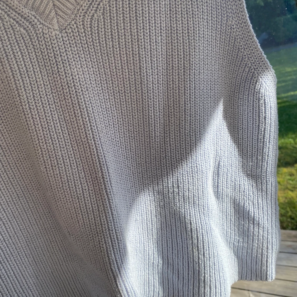 Stickad blå Zara väst - 90