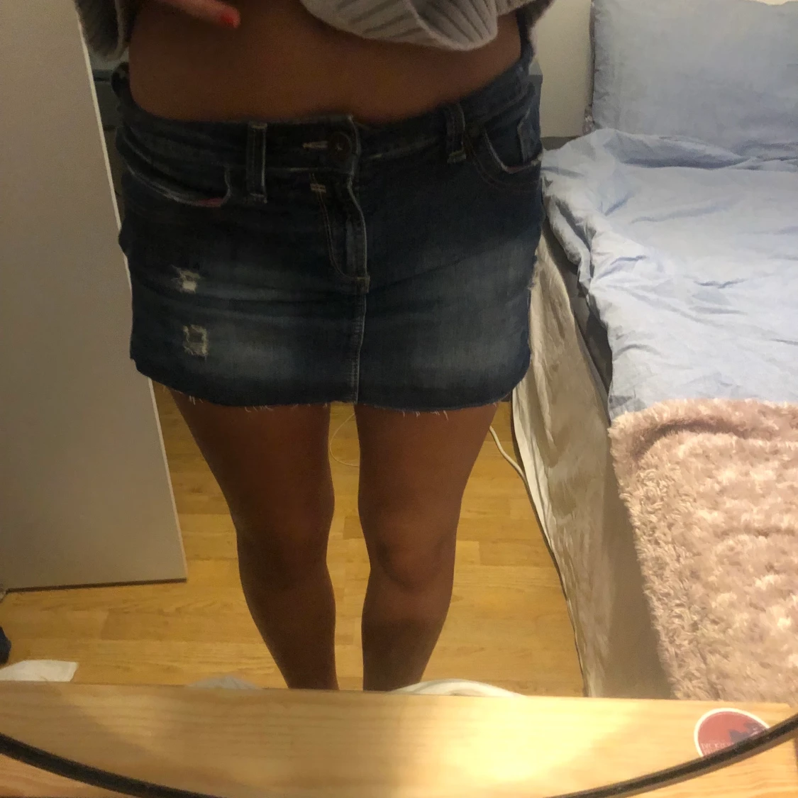 Lågmidjade jeanskjol!  - 91