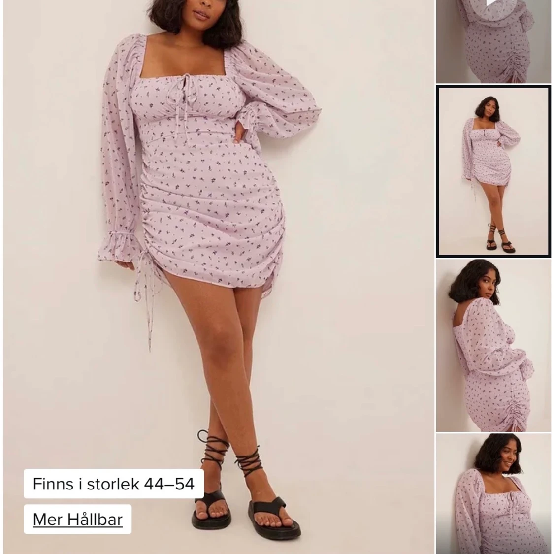 Miniklänning i chiffon med knytning