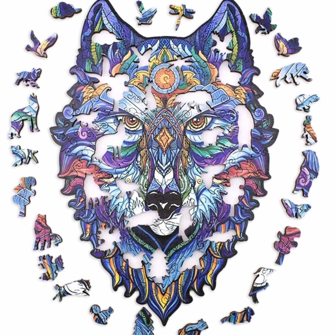 Träpussel varg - 91