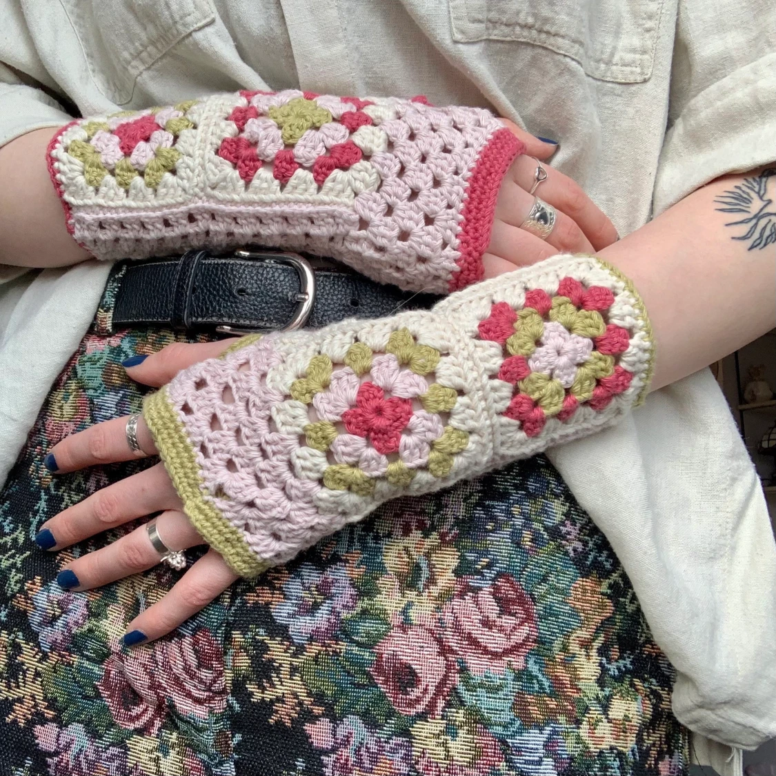 Torgvantar med mormorsrutor! - 90