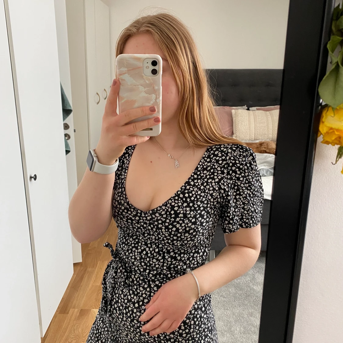 Blommig klänning  - 90