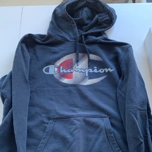 Champion hoodie - Jättefin mörkblå hoodie från Champion i stl L ❤️ säljer pga lite för stor för mig men jätte fint skick och inga repor eller något! Kan tänkas gå ner i pris 💕