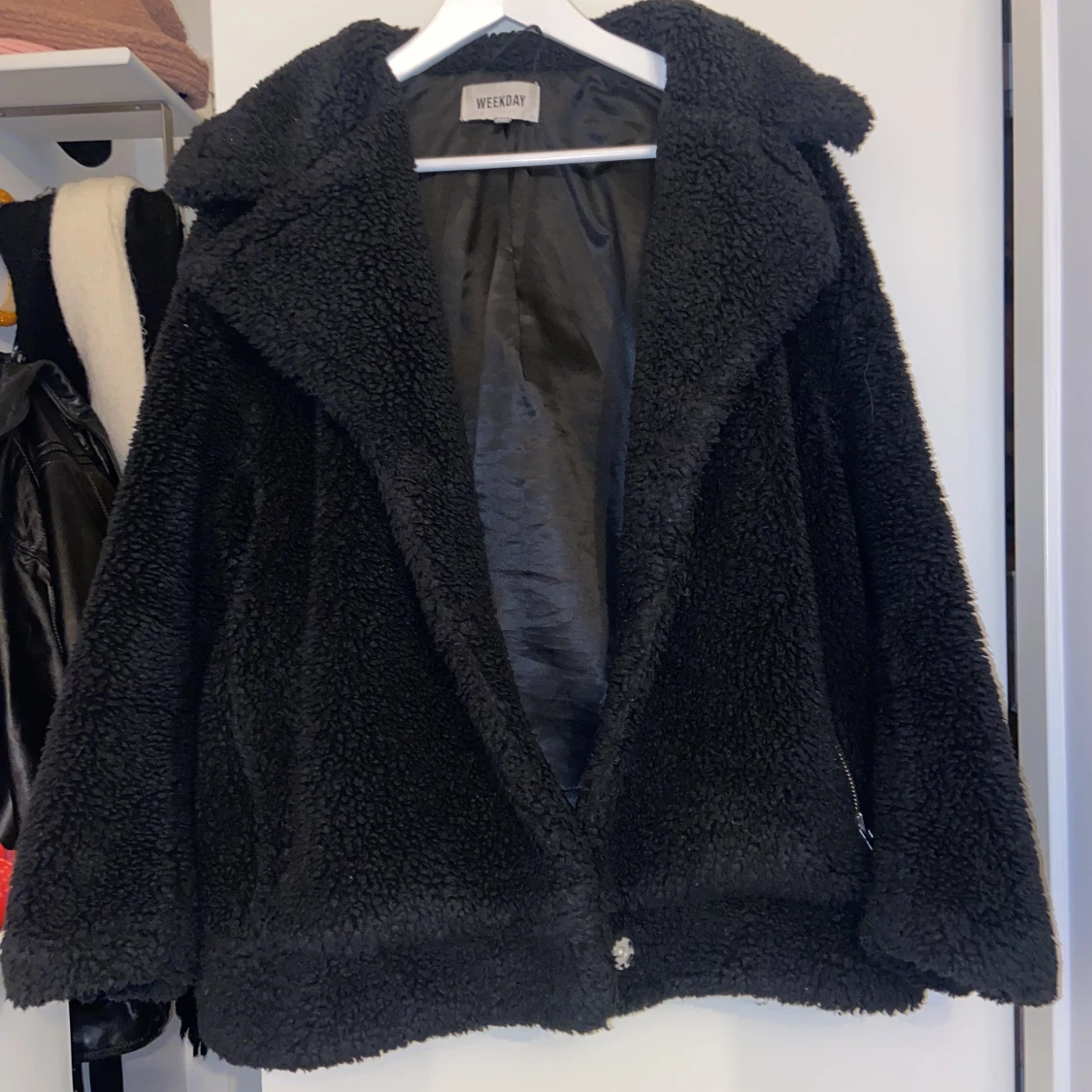 Oversized teddyjacka 🖤