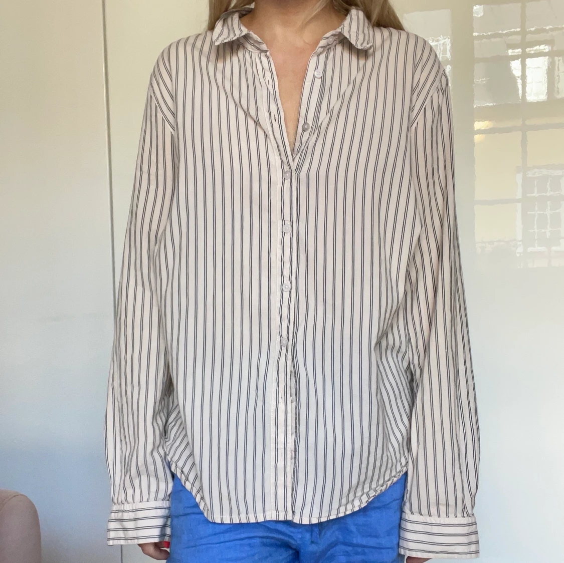 Randig skjorta secondhand strl M - 90