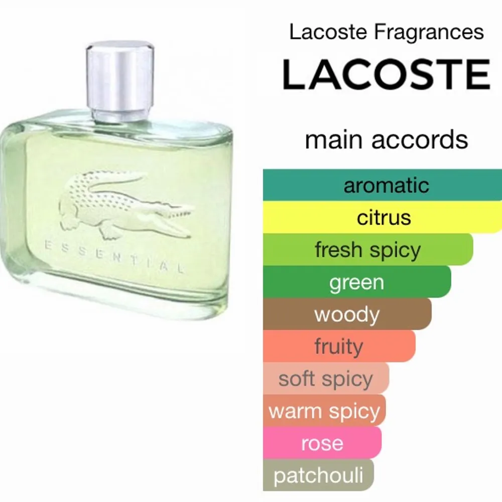 Säljer denna Lacoste parfym då den inte passar mig så längre, 75 ml flaska med 50% kvar, bra skick och passar för sommaren :) Ord. pris mellan ca 300-700. Övrigt.