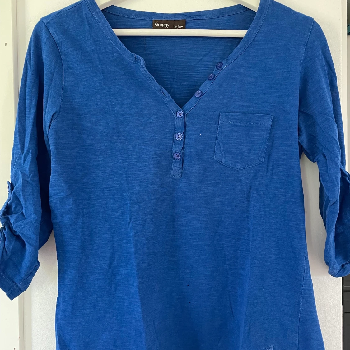 Royalblå långärmad tröja - 90